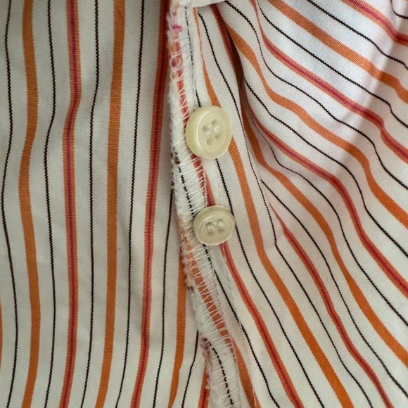 J Crew Striped Orange Button Down | US L - Picture 3 of 4